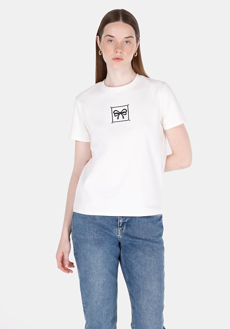 Зображення Футболка З Коротким Рукавом Жіноча Біла  Cl1073182