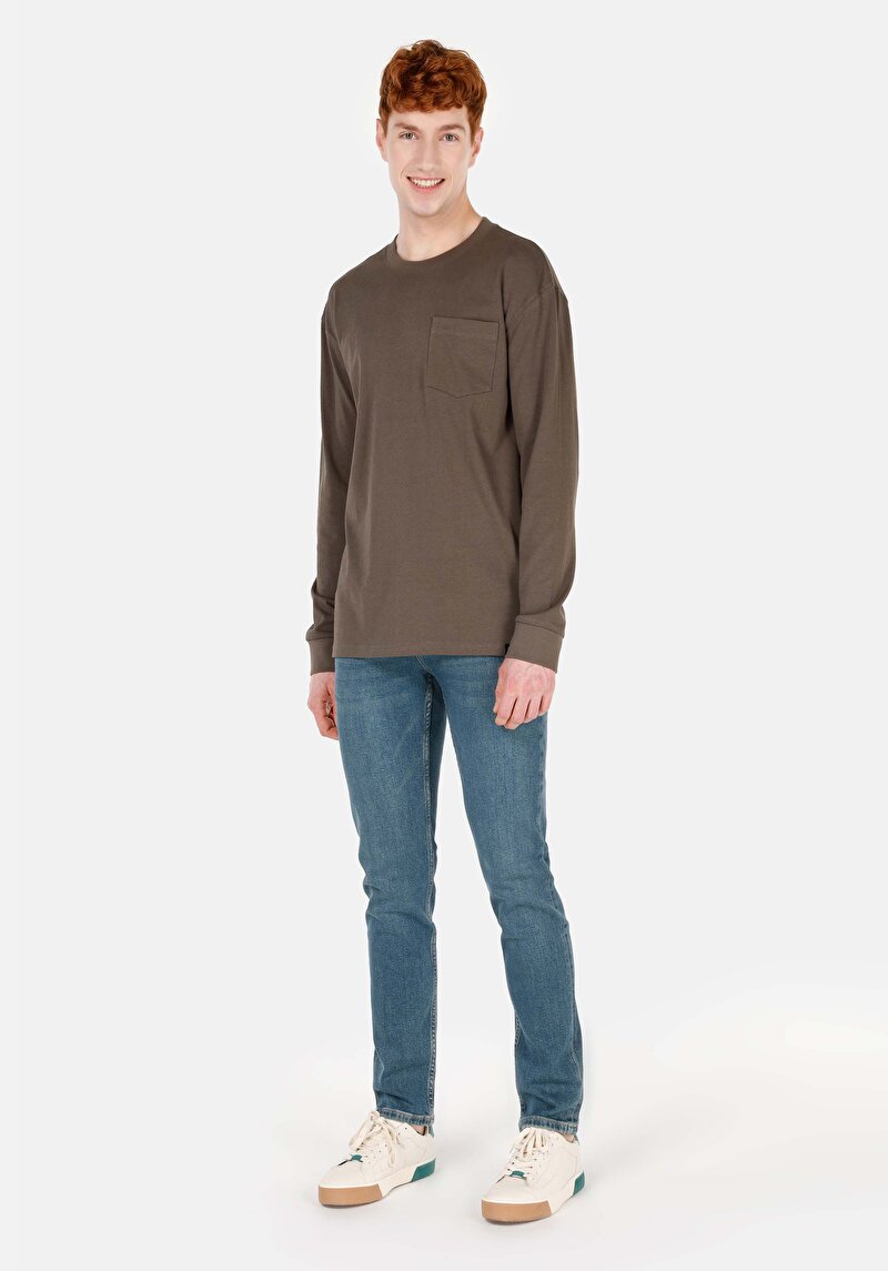 Зображення 044 Karl Джинси Чоловічі Зелені Прямого Крою Cl1070603