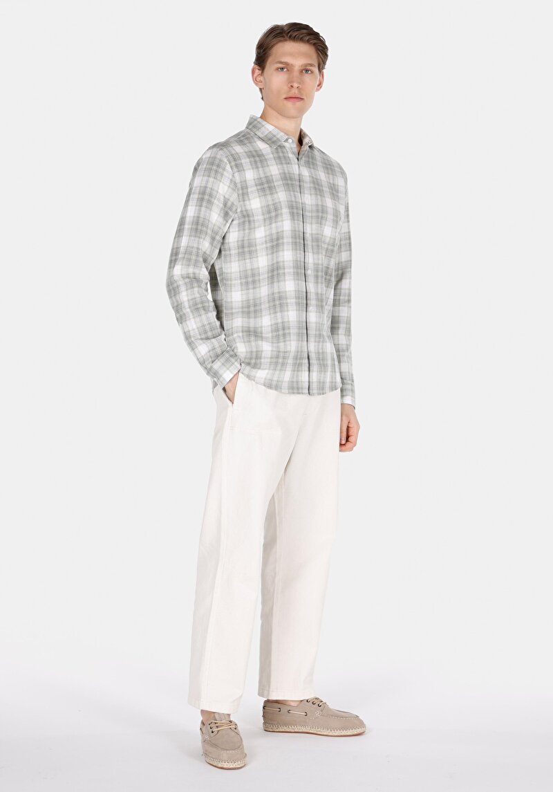 Зображення Сорочка З Довгим Рукавом Чоловіча Зелена Cl1072295