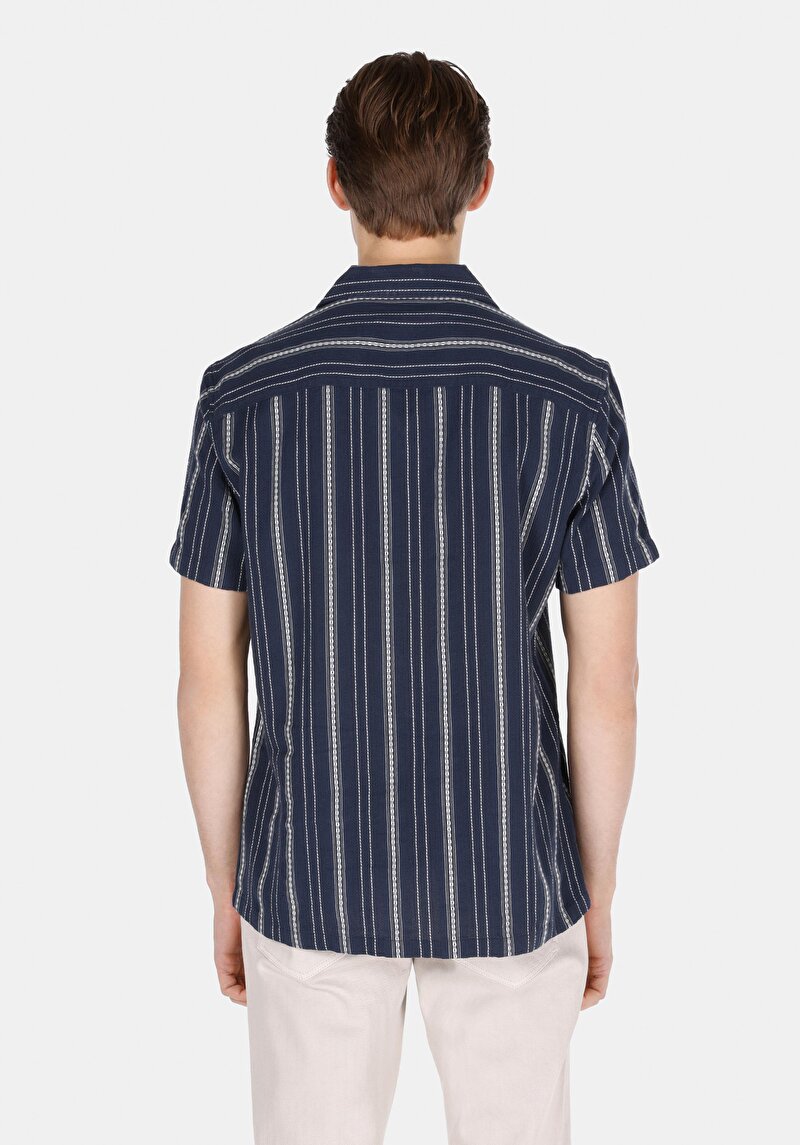 Зображення Сорочка З Коротким Рукавом Чоловіча Синя Cl1072877