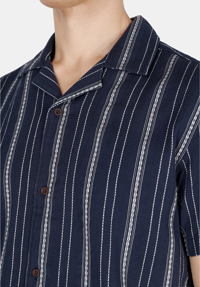 Зображення Сорочка З Коротким Рукавом Чоловіча Синя Cl1072877