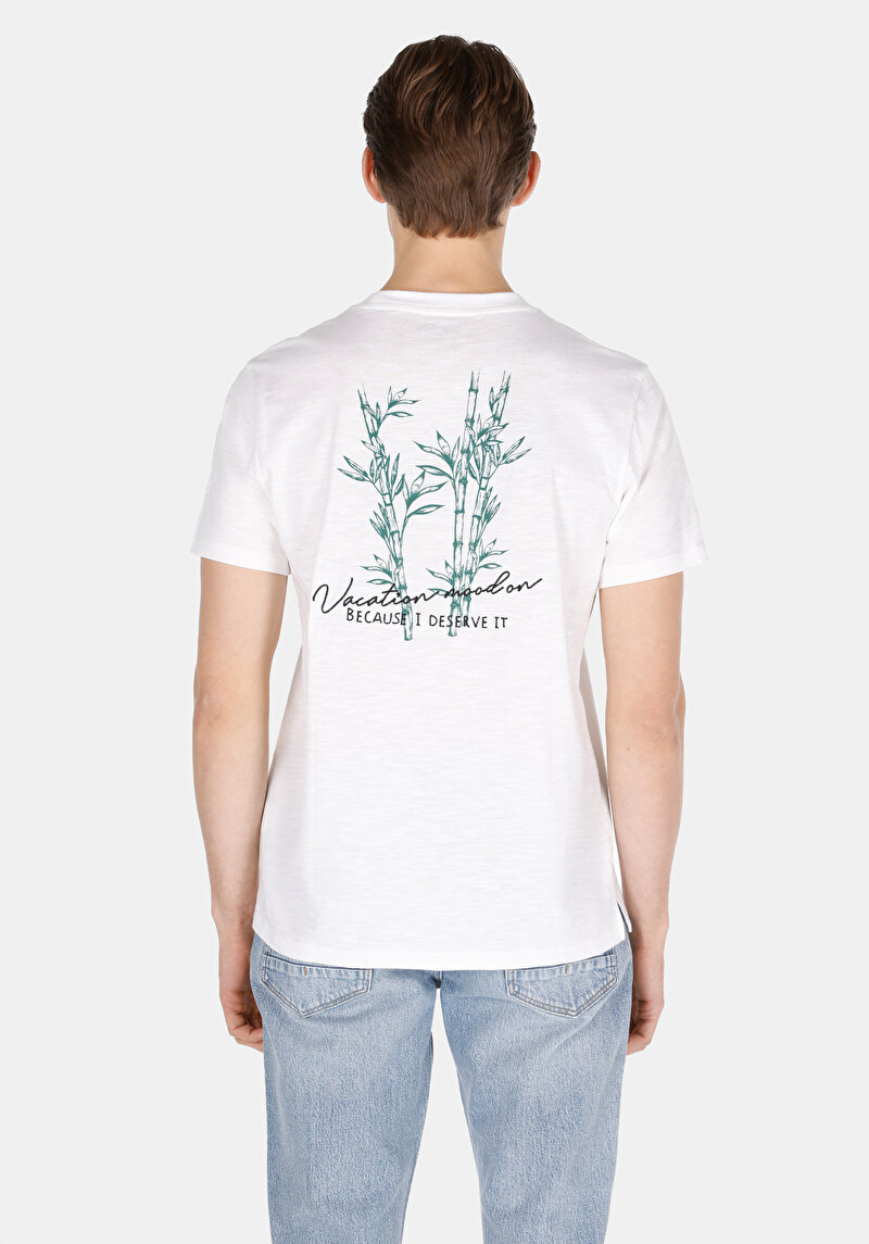 Показати інформацію про Футболка З Коротким Рукавом Чоловіча Біла  Cl1073005