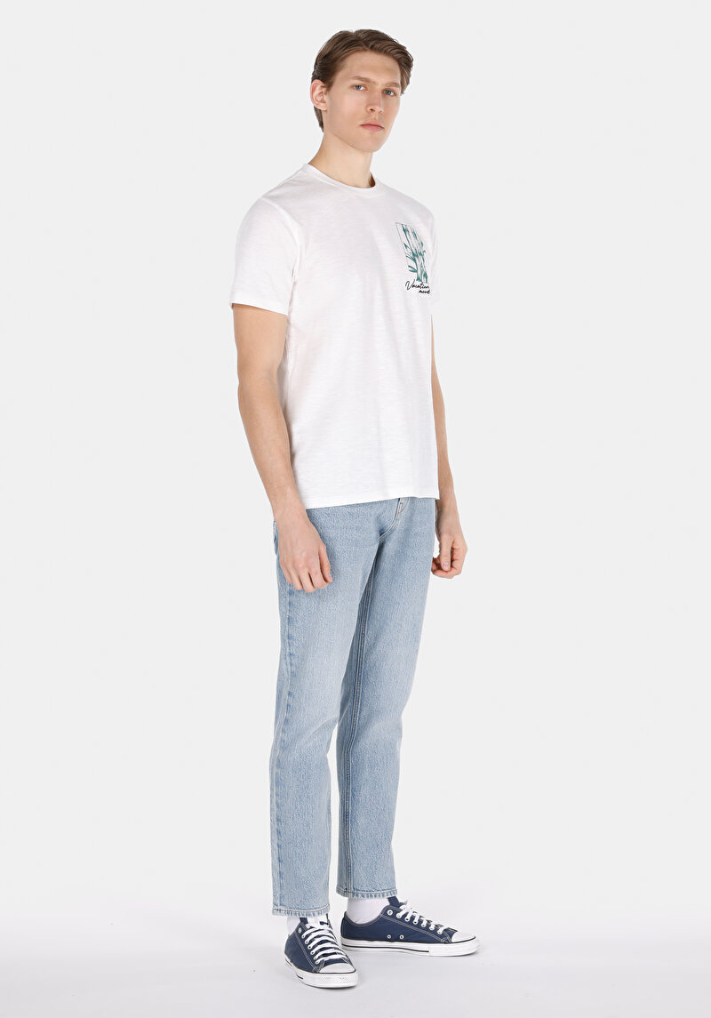 Показати інформацію про Футболка З Коротким Рукавом Чоловіча Біла  Cl1073005