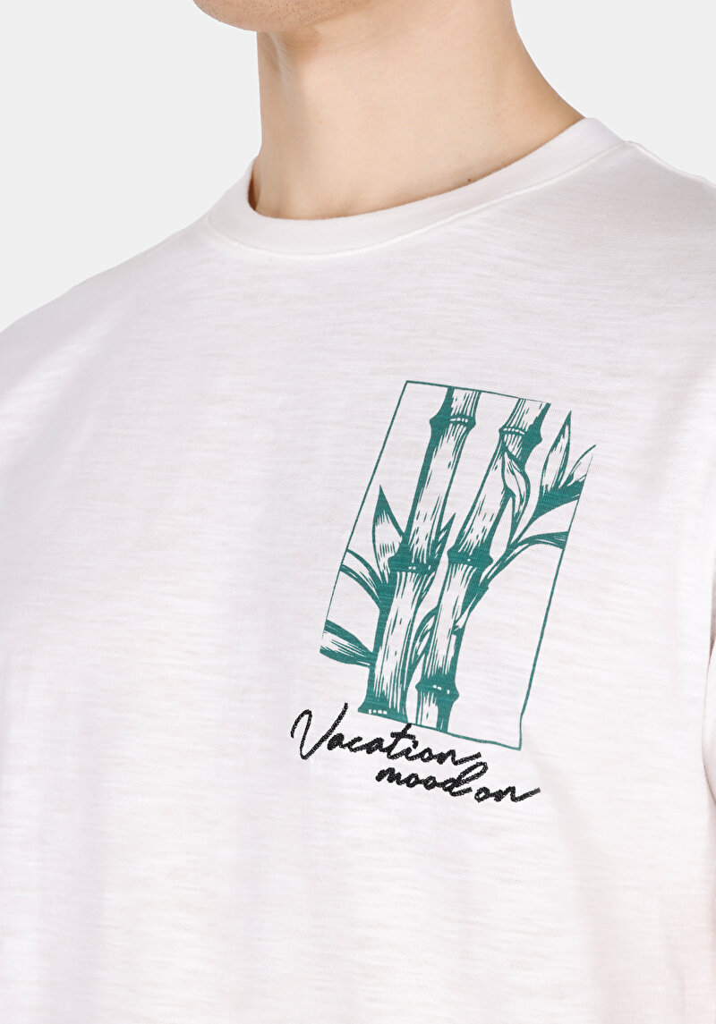 Показати інформацію про Футболка З Коротким Рукавом Чоловіча Біла  Cl1073005