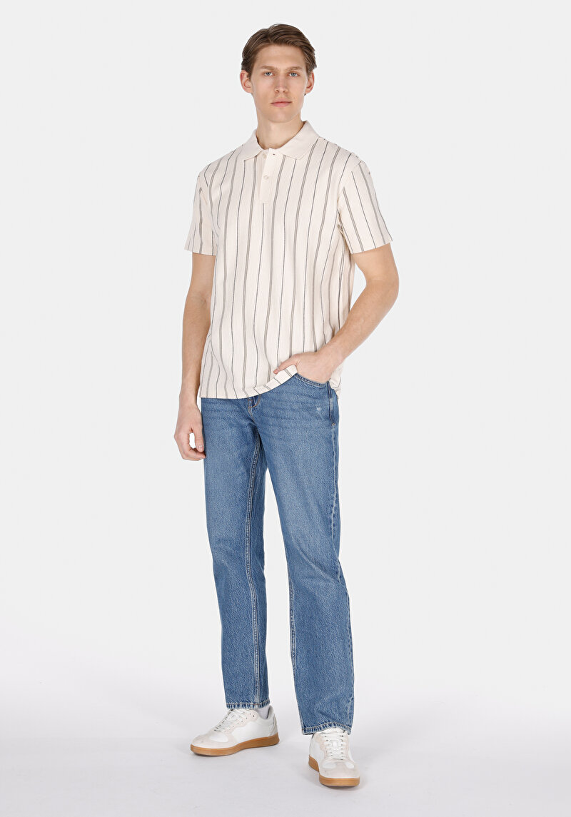 Показати інформацію про Поло З Коротким Рукавом Чоловіче Бежеве  Cl1073317