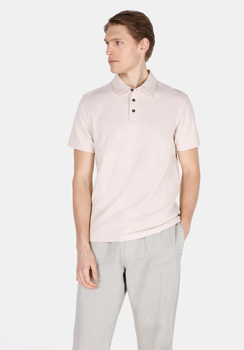 Зображення Поло З Коротким Рукавом Чоловіче Бежеве  Cl1073580