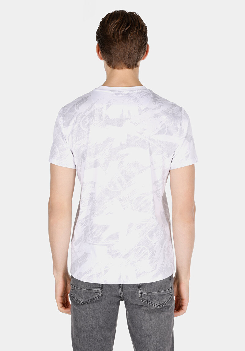 Показати інформацію про Футболка З Коротким Рукавом Чоловіча Біла  Cl1073601