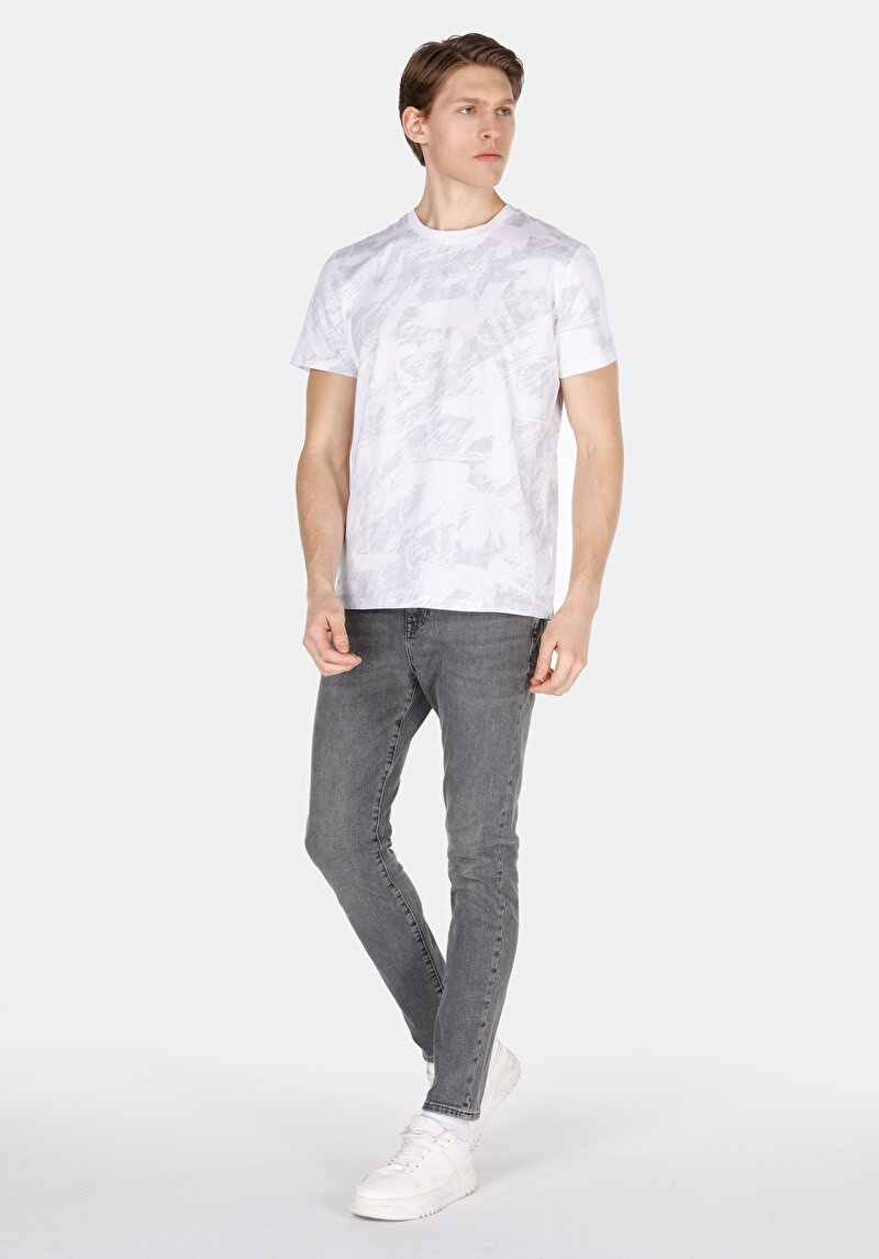 Показати інформацію про Футболка З Коротким Рукавом Чоловіча Біла  Cl1073601