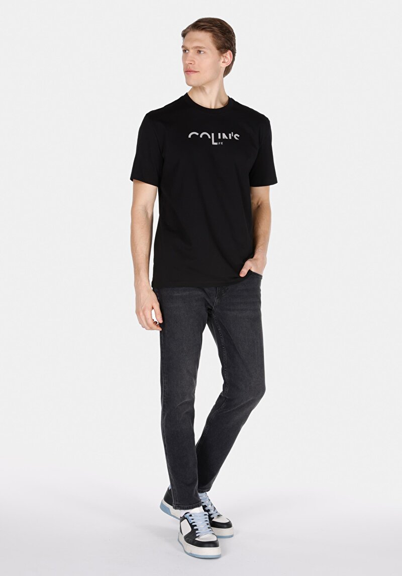 Показати інформацію про Футболка З Коротким Рукавом Чоловіча Чорна  Cl1074506