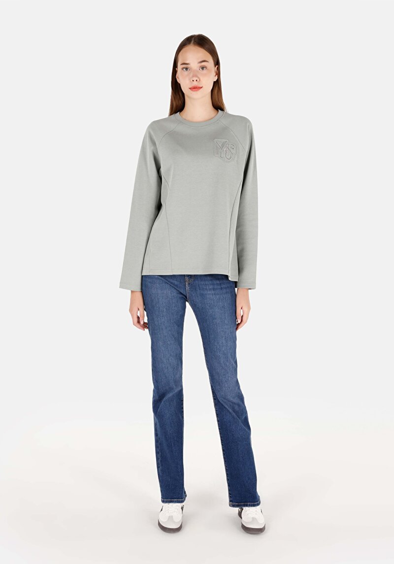 Зображення Футболка З Довгим Рукавом Жіноча Зелена  Cl1071101