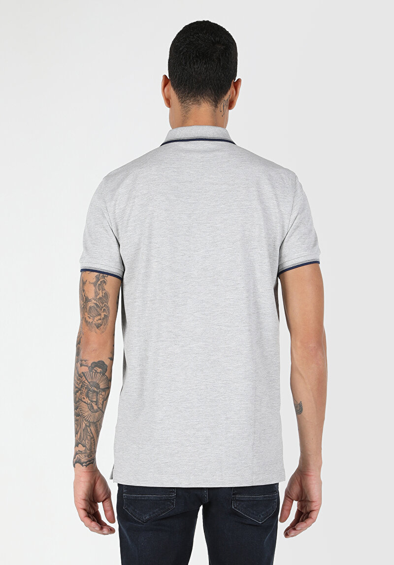 Показати інформацію про Поло З Коротким Рукавом Чоловіче Сіре  Cl1063414