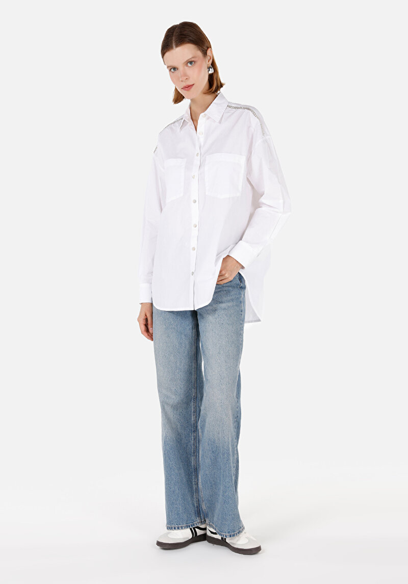 Зображення Сорочка З Довгим Рукавом Жіноча Біла Cl1071206