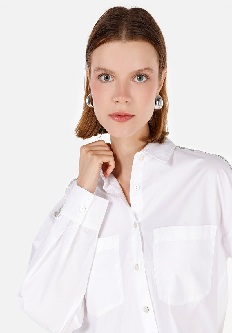 Зображення Сорочка З Довгим Рукавом Жіноча Біла Cl1071206