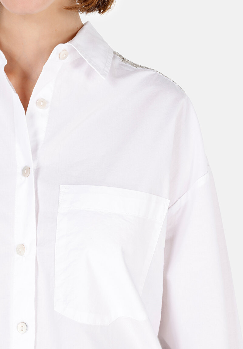 Показати інформацію про Сорочка З Довгим Рукавом Жіноча Біла  Cl1071206