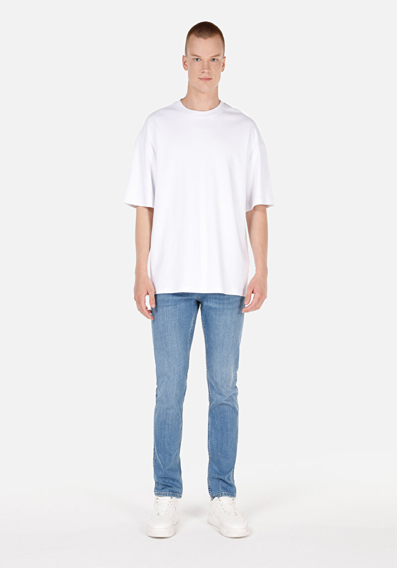 Зображення 044 Karl Джинси Чоловічі Блакитні Прямого Крою Cl1071252