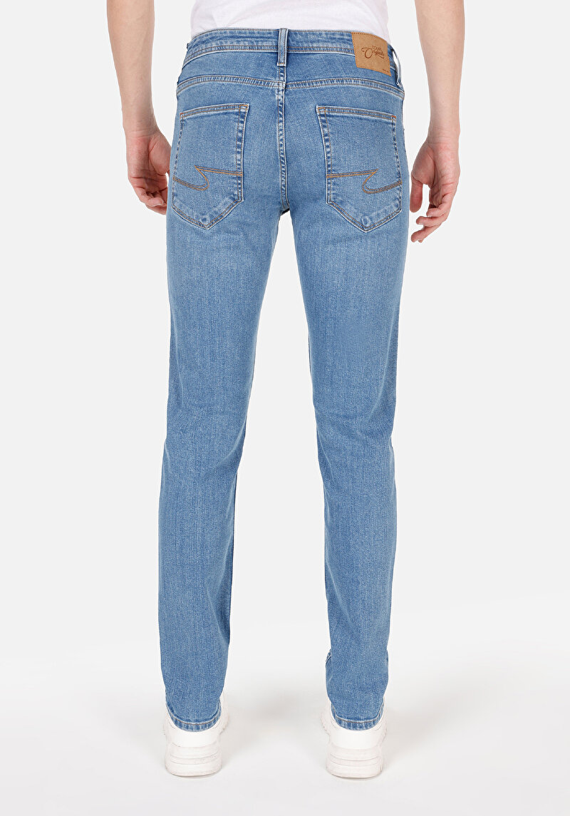 Зображення 044 Karl Джинси Чоловічі Блакитні Прямого Крою Cl1071252