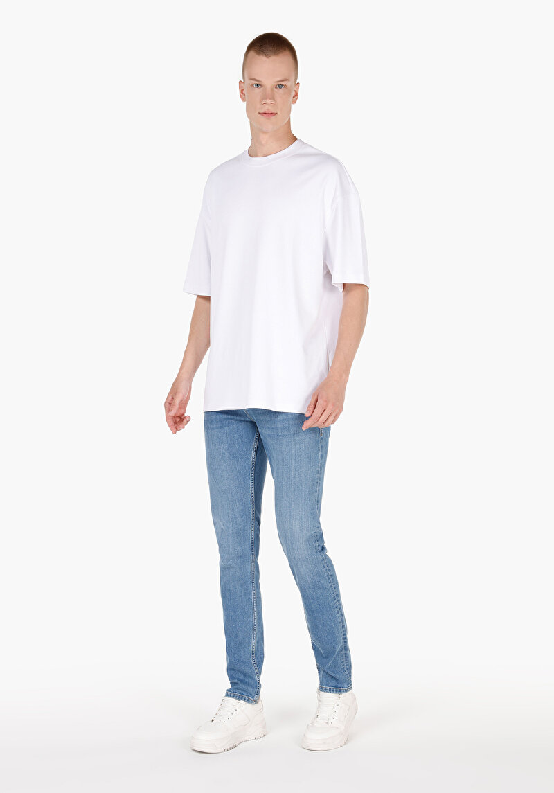 Зображення 044 Karl Джинси Чоловічі Блакитні Прямого Крою Cl1071252