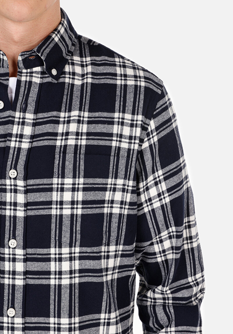 Показати інформацію про Сорочка З Довгим Рукавом Чоловіча Синя  Cl1071274