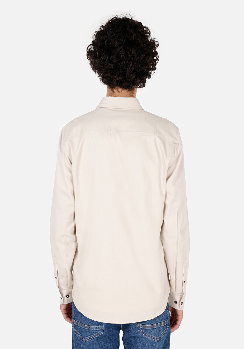 Показати інформацію про Сорочка З Довгим Рукавом Чоловіча Бежева  Cl1071442