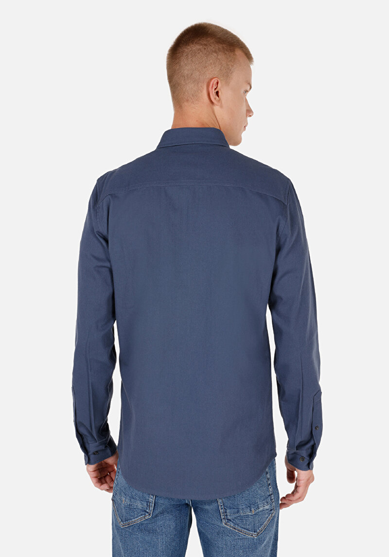 Показати інформацію про Сорочка З Довгим Рукавом Чоловіча Блакитна  Cl1071442