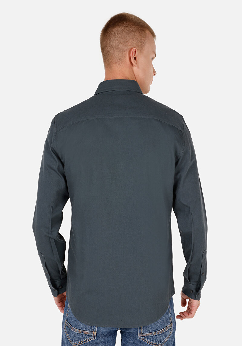 Показати інформацію про Сорочка З Довгим Рукавом Чоловіча Зелена  Cl1071442