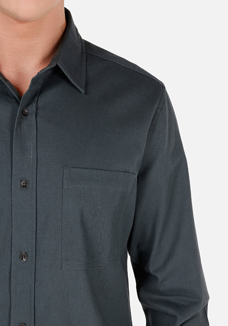 Показати інформацію про Сорочка З Довгим Рукавом Чоловіча Зелена  Cl1071442