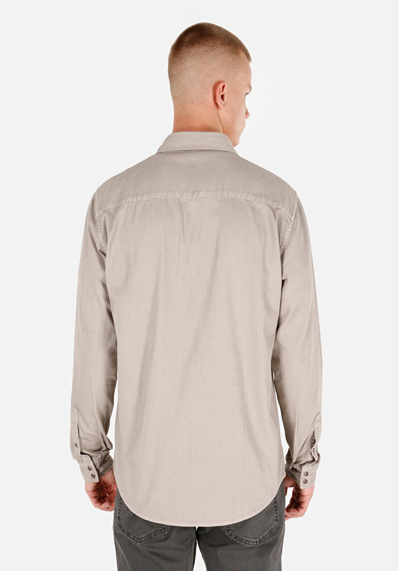 Показати інформацію про Сорочка З Довгим Рукавом Чоловіча Сіра  Cl1071462