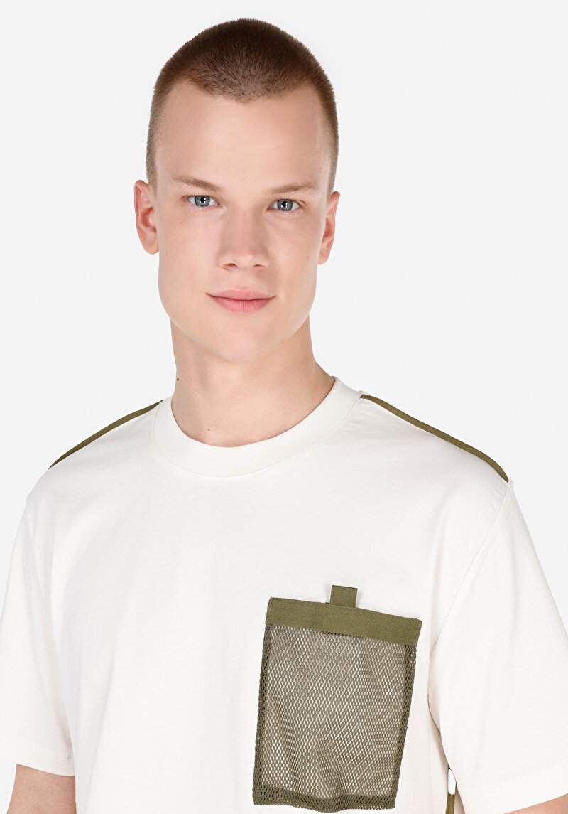 Показати інформацію про Футболка З Коротким Рукавом Чоловіча Бежева  Cl1071742