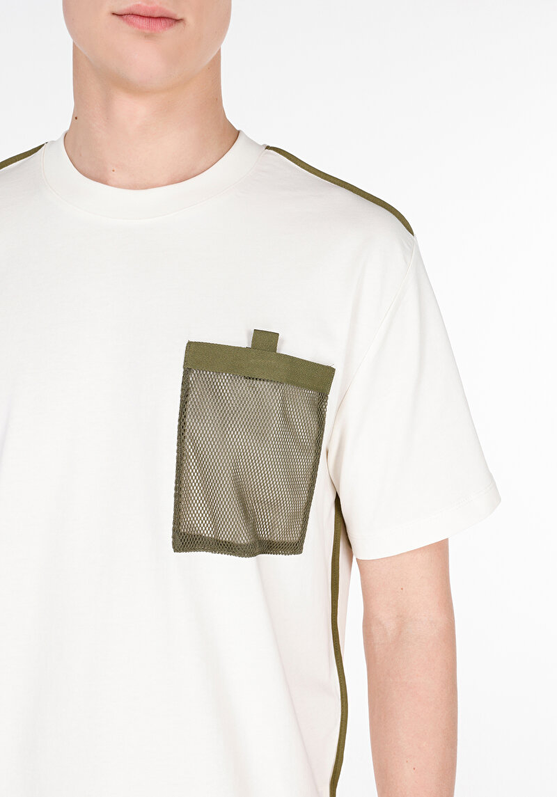 Показати інформацію про Футболка З Коротким Рукавом Чоловіча Бежева  Cl1071742