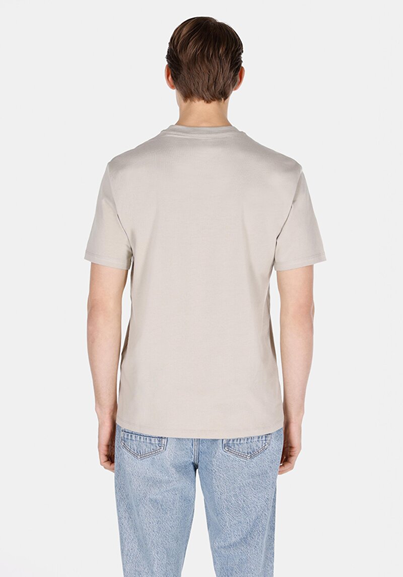 Показати інформацію про Футболка З Коротким Рукавом Чоловіча Бежева  Cl1071872