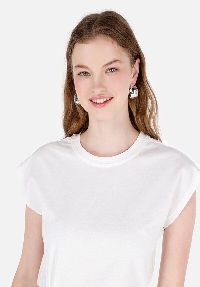 Показати інформацію про Футболка З Коротким Рукавом Жіноча Біла  Cl1071941