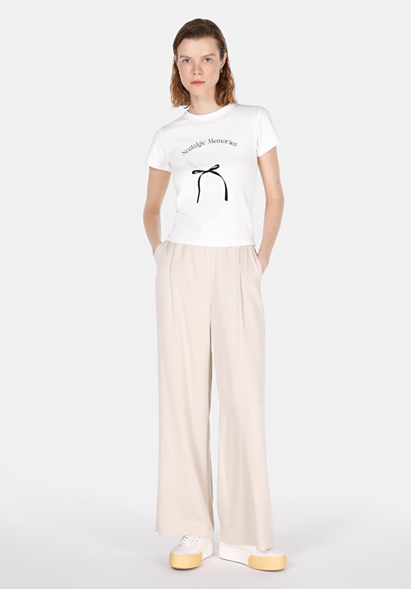 Показати інформацію про Футболка З Коротким Рукавом Жіноча Біла  Cl1073176