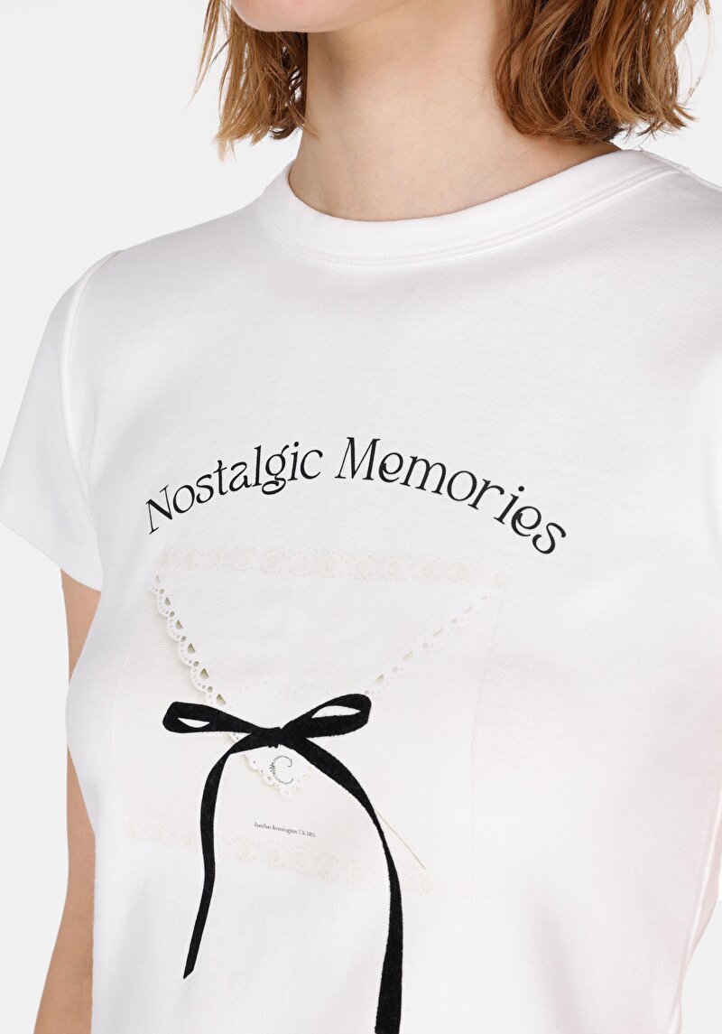 Показати інформацію про Футболка З Коротким Рукавом Жіноча Біла  Cl1073176