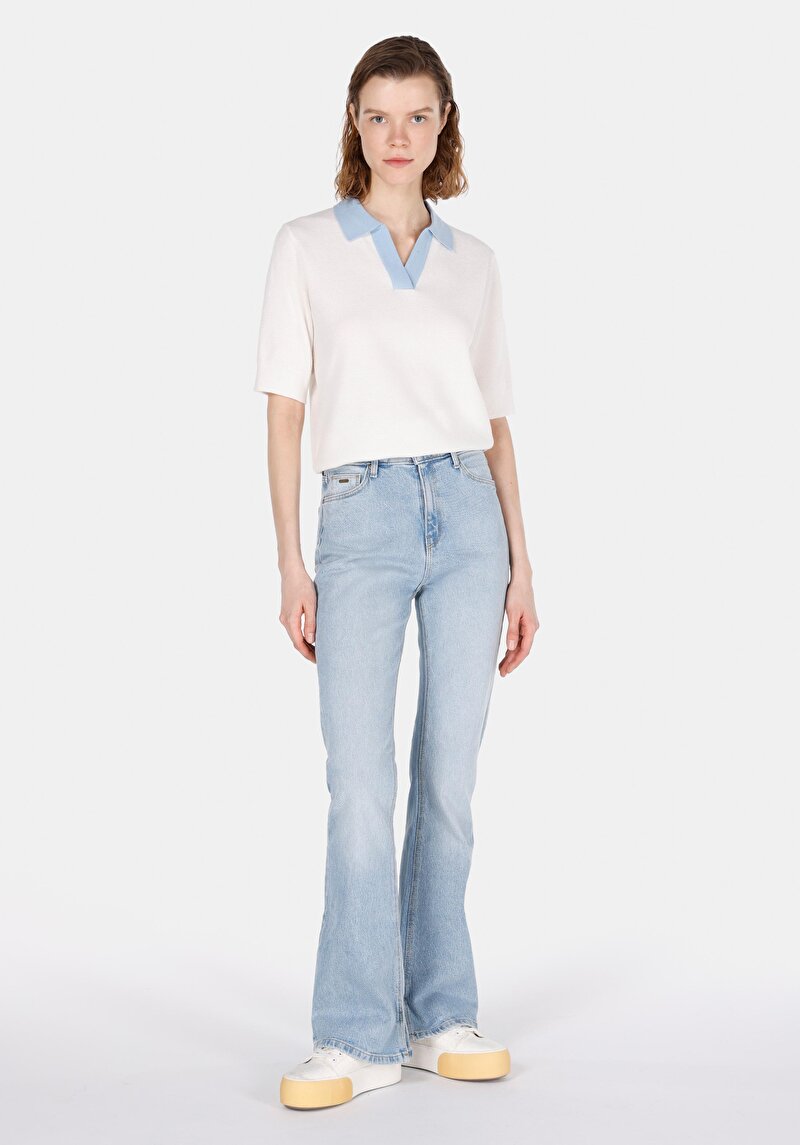 Зображення 791 Monica Джинси Жіночі Блакитні Класичного Крою Cl1073901