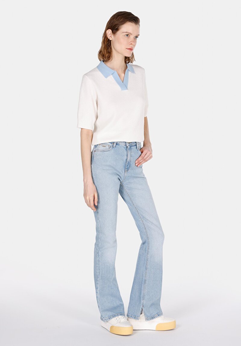 Зображення 791 Monica Джинси Жіночі Блакитні Класичного Крою Cl1073901