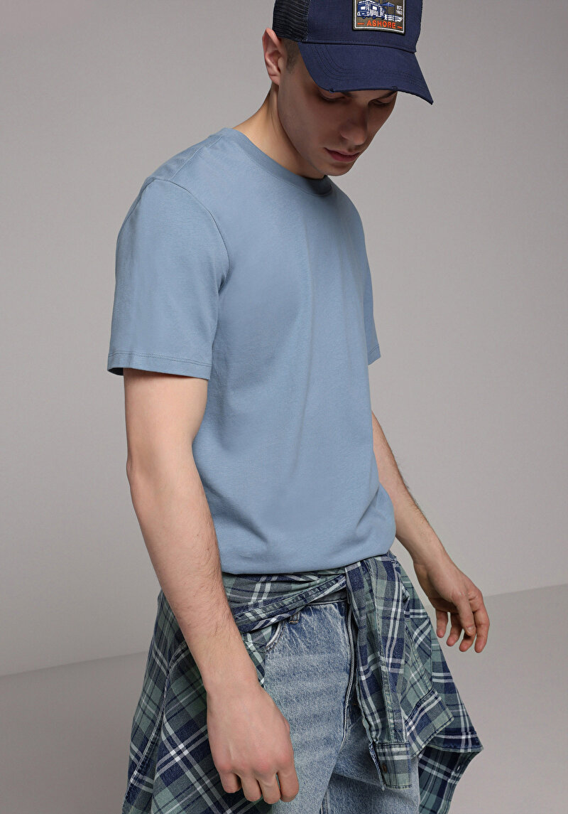 Зображення Футболка З Коротким Рукавом Чоловіча Блакитна Cl1073961