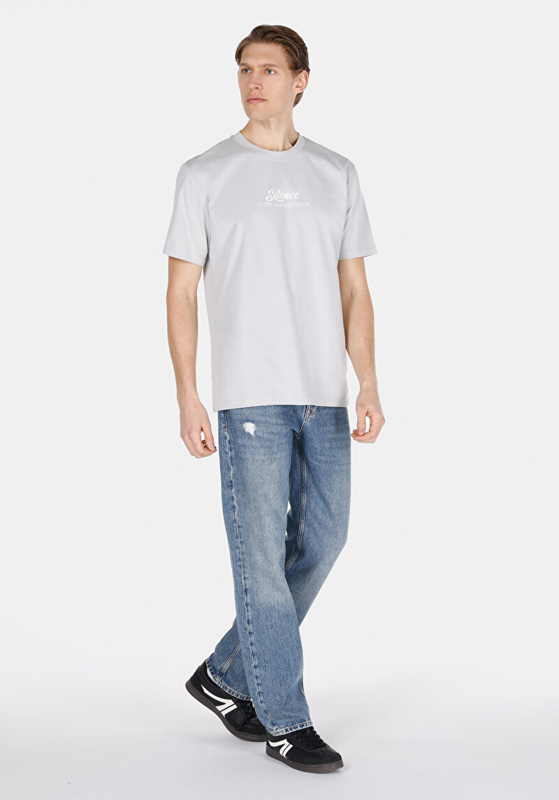 Показати інформацію про Футболка З Коротким Рукавом Чоловіча Сіра  Cl1074403