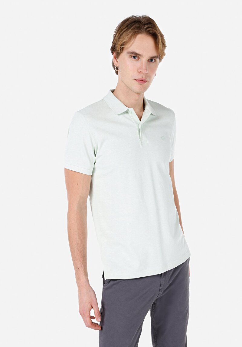 Зображення Поло З Коротким Рукавом Чоловіче Зелене  Cltkttshm0766200