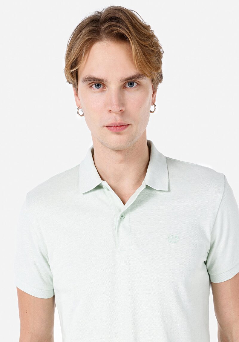 Показати інформацію про Поло З Коротким Рукавом Чоловіче Зелене  Cltkttshm0766200