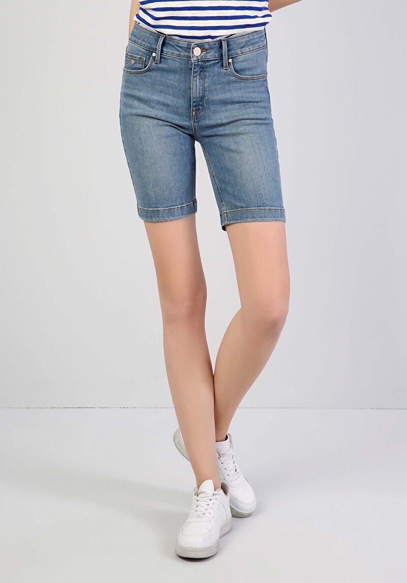 Показати інформацію про Шорти Жіночі Блакитні  Cl1036045