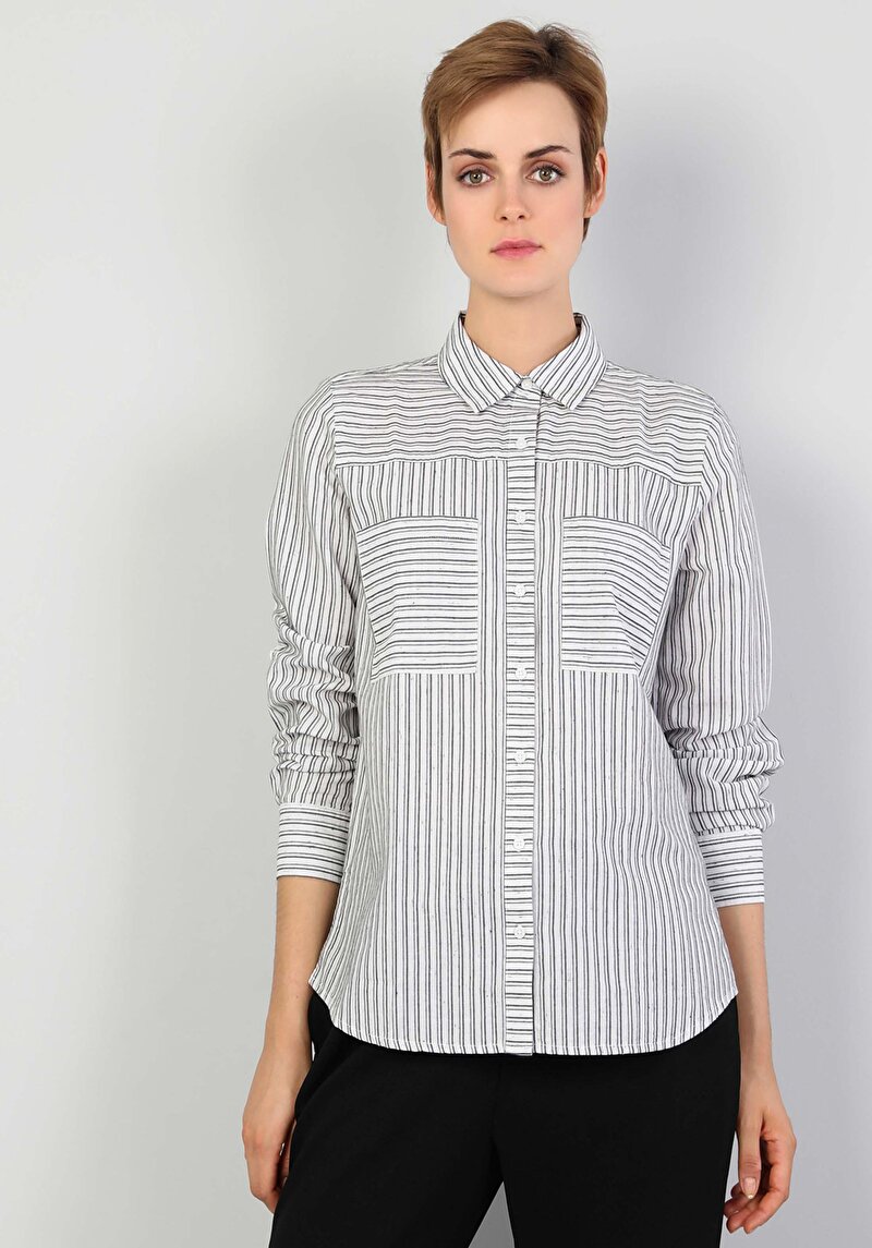 Зображення Сорочка З Довгим Рукавом Жіноча Сіра  Cl1047113