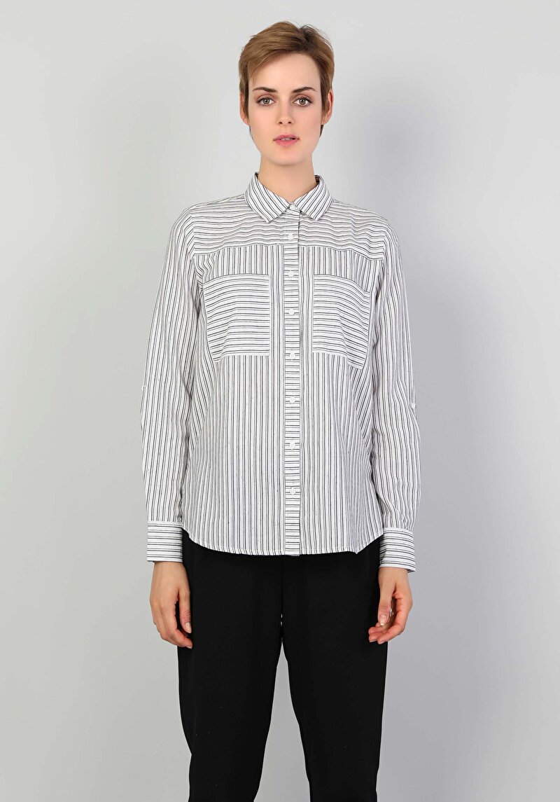 Показати інформацію про Сорочка З Довгим Рукавом Жіноча Сіра  Cl1047113