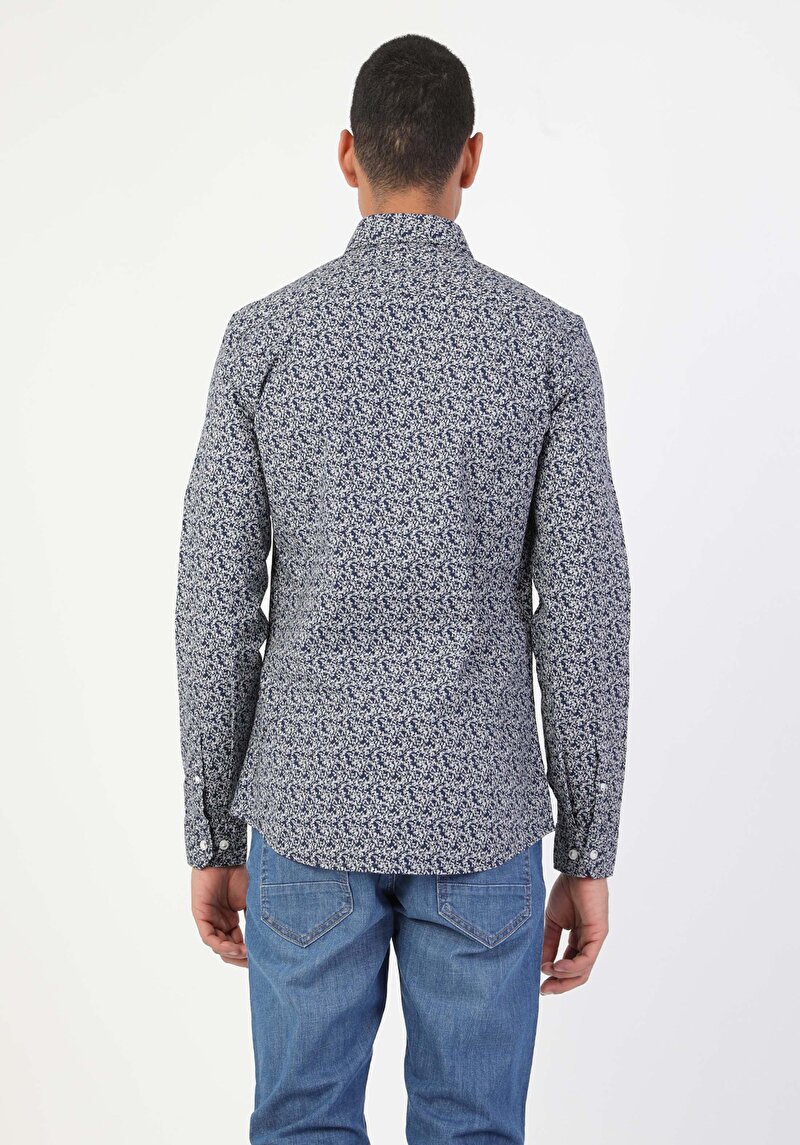 Показати інформацію про Сорочка З Довгим Рукавом Чоловіча Блакитна  Cl1047139