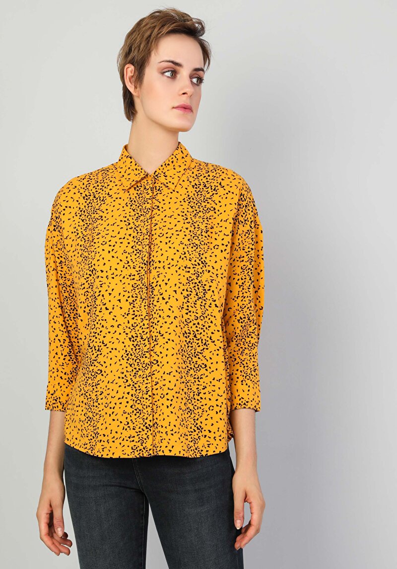 Зображення Сорочка З Довгим Рукавом Жіноча Жовта  Cl1047262