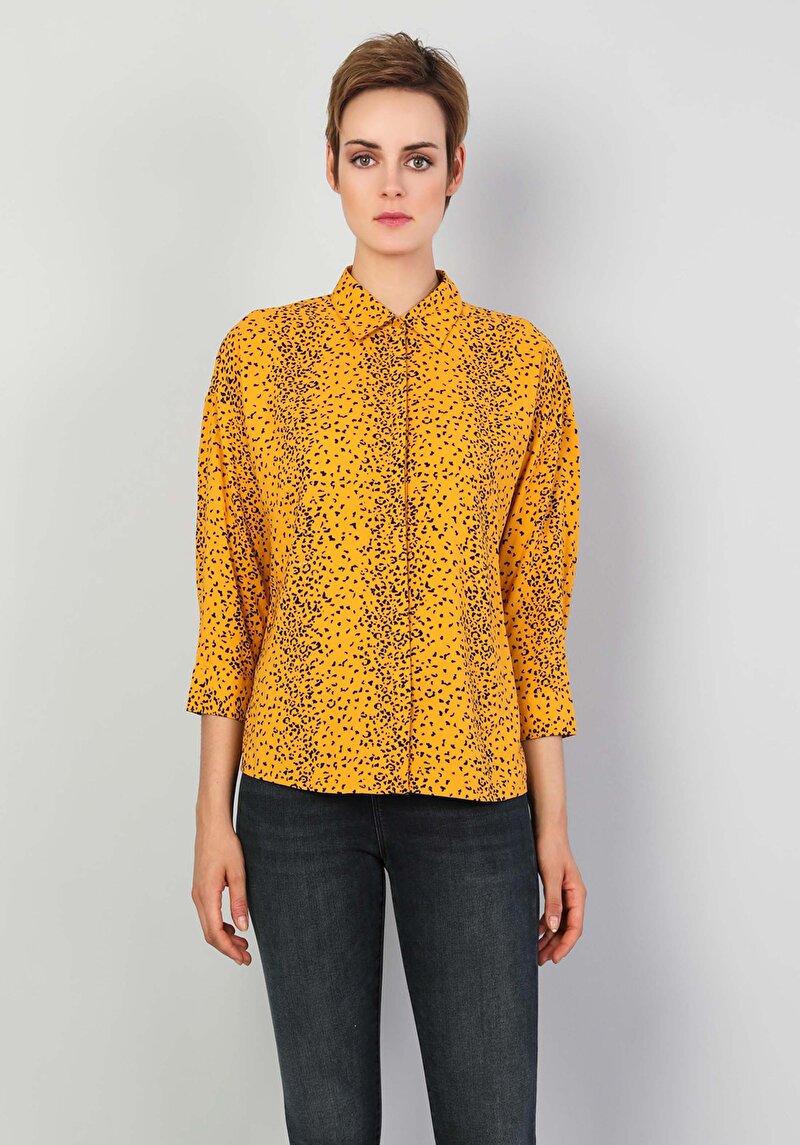 Показати інформацію про Сорочка З Довгим Рукавом Жіноча Жовта  Cl1047262