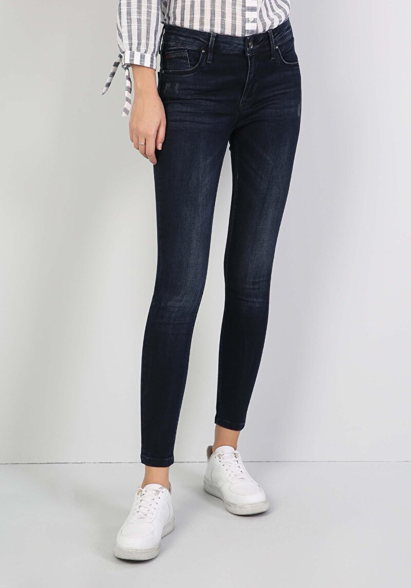 Показати інформацію про 759 Lara Джинси Жіночі Блакитні Супер Вузького Крою Cl1042729