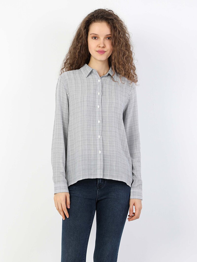 Показати інформацію про Сорочка З Довгим Рукавом Жіноча Сіра  Cl1047966