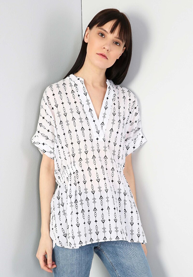 Зображення Сорочка З Коротким Рукавом Жіноча Біла Cl1042957