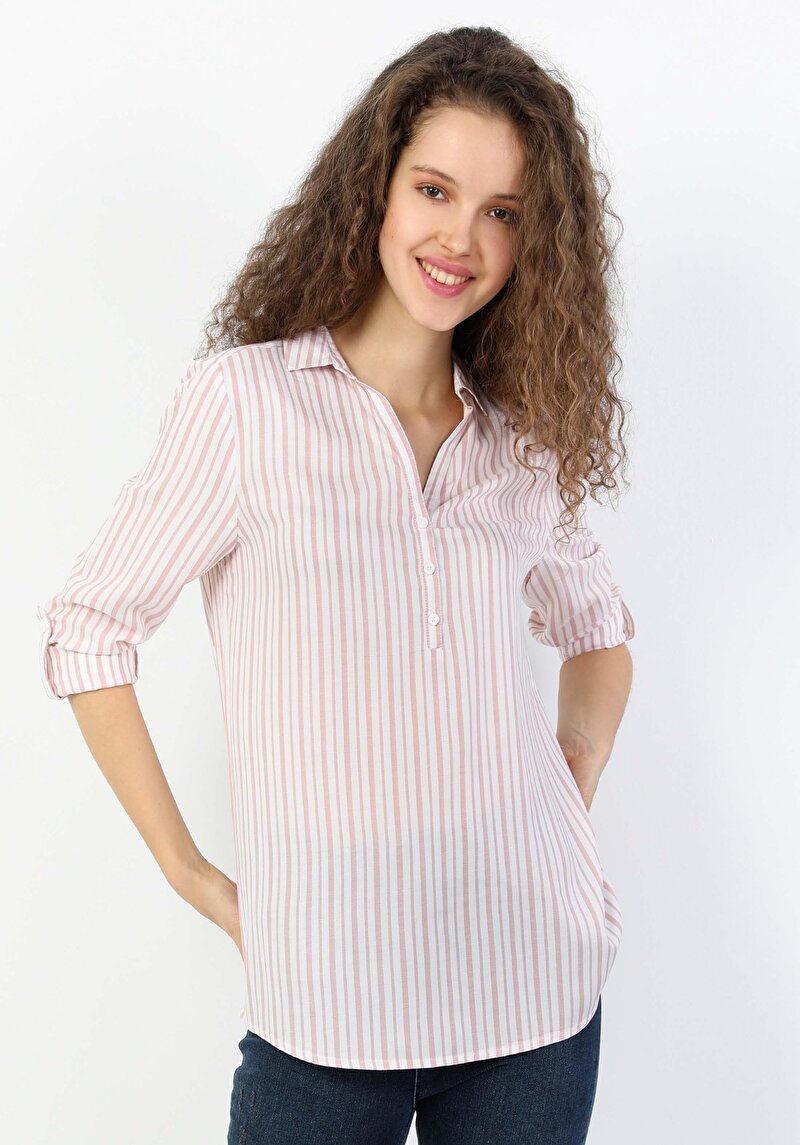 Зображення Сорочка З Довгим Рукавом Жіноча Рожева  Cl1048441