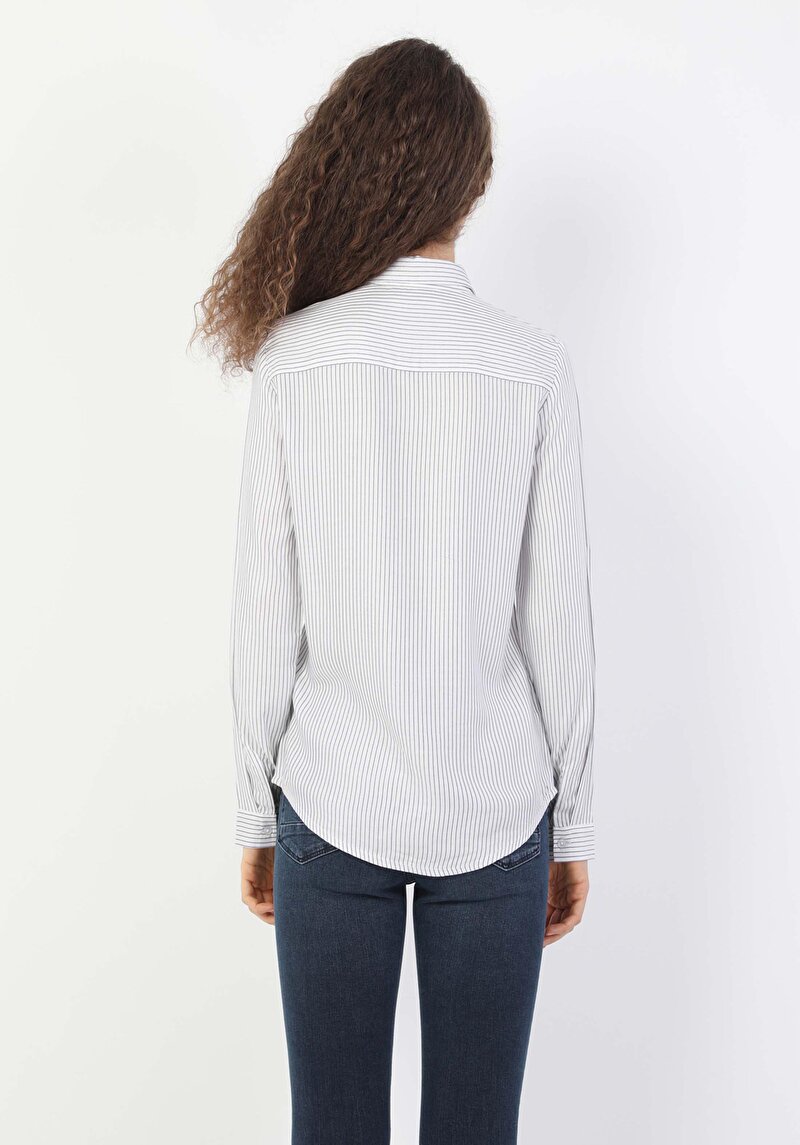 Показати інформацію про Сорочка З Довгим Рукавом Жіноча Блакитна  Cl1048443